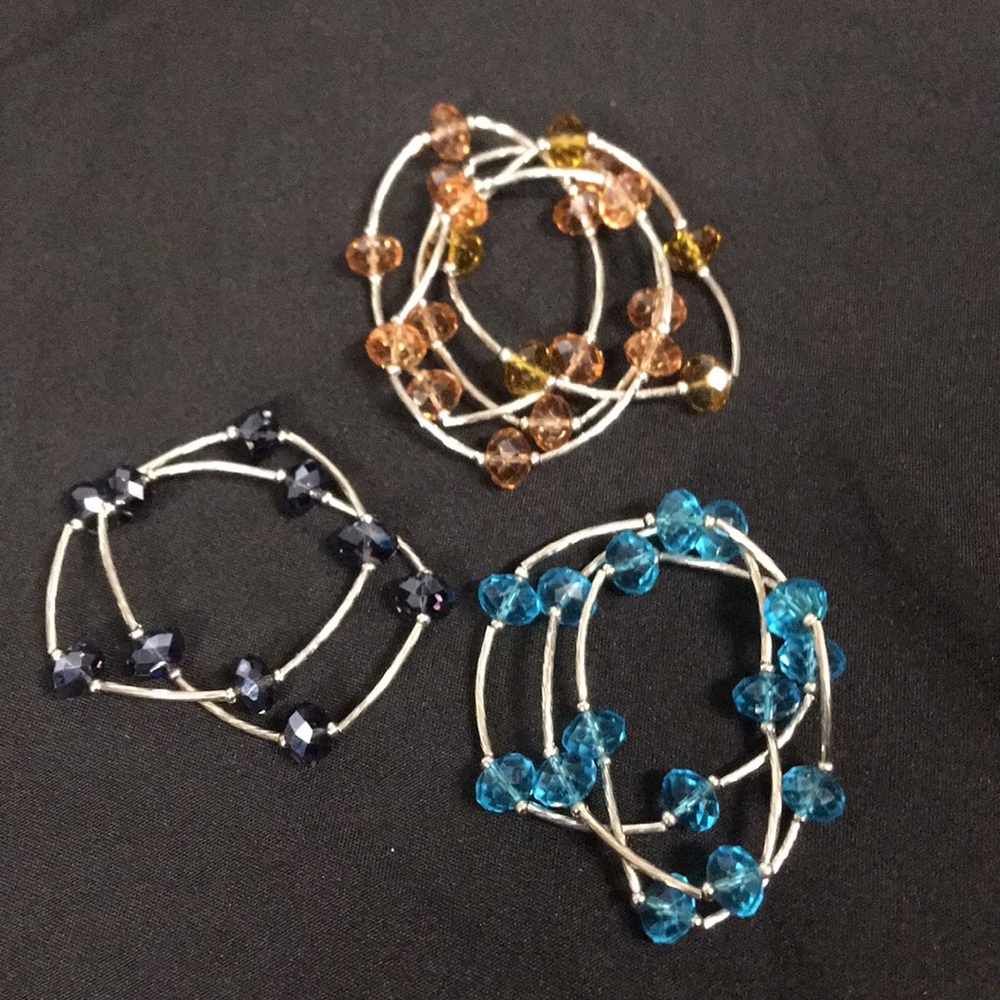 Assorted crystal bracelets